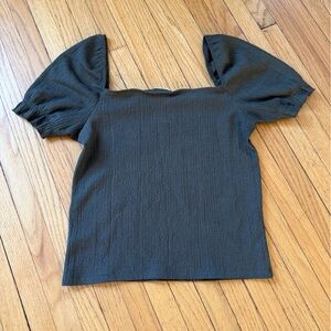 H&M Black Puff Sleeve Blouse